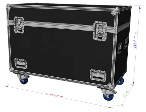 Hovedbilde Kasse for 2 stk Clay Paky Axcor 400 med rom i ...